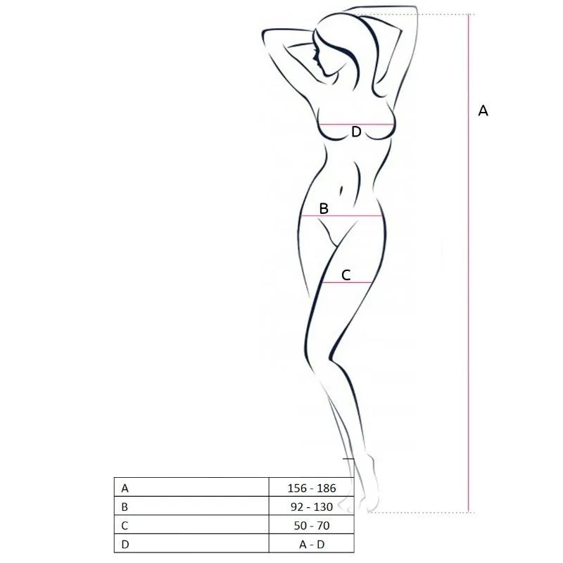 bs053 bodystocking blanco talla unica - Imagen 2