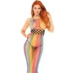 Vestido cuerpo de red talla unica - multicolor