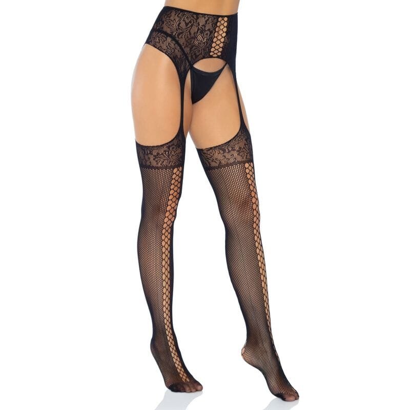 Leg avenue medias de encajes con liguero - Imagen 2