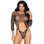 Body tanga de manga larga talla unica negro