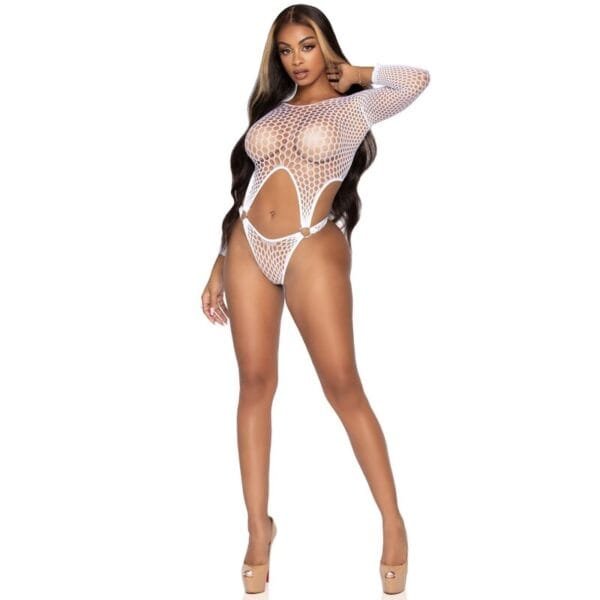 Body tanga de manga larga talla unica blanco - Imagen 3