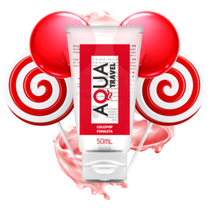 Aqua travel lubricante base agua sabor piruleta - 50 ml