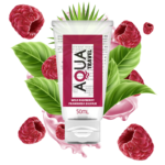 Aqua travel lubricante base agua sabor frambuesa salvaje - 50 ml