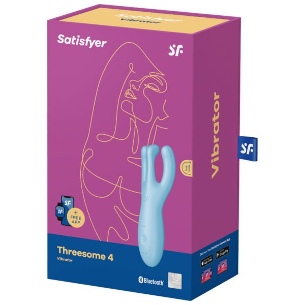 Satisfyer threesome 4 vibrador app - azul - Imagen 4