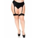 Leg avenue medias  con tacon cubano y costura trasera