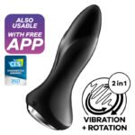Satisfyer rotator plug 1+ plug vibrador app - negro