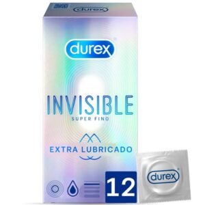 Durex invisible extra lubricado 12 uds