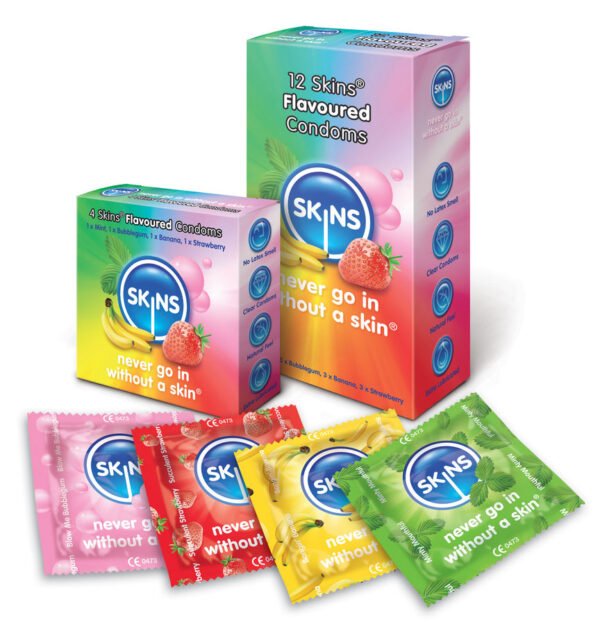 Skins preservativo sabores varios 12 uds