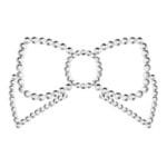 Mimi bow cubre pezones plata