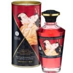 Shunga aceite masaje efecto calor fresas y cava 100 ml