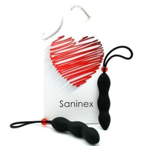 Saninex climax plug anal con anillo pene negro