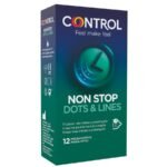 Control nonstop puntos y estrias preservativos 12 unidades