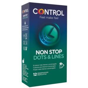 Control nonstop puntos y estrias preservativos 12 unidades