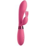 Omg selfie silicone vibrator rabbit pink