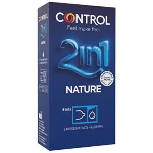 Control duo natura 2-1 preservativo + gel 6 uds