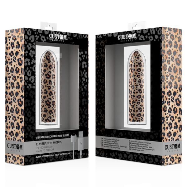 Custom bullets bala recargable leopard 10 intensidades - Imagen 5