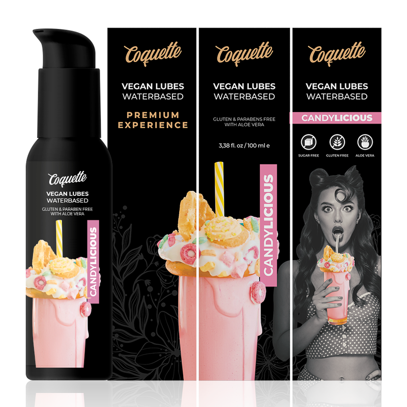 Coquette chic desire premium experience lubricante vegano candylicious 100ml - Imagen 3
