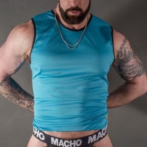 Macho camiseta azul