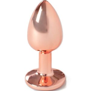 METAL BUTT PLUG ORO ROSA TALLA S 7 CM