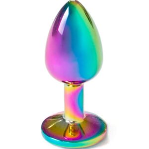 METAL BUTT PLUG MULTICOLOR TALLA S 7 CM