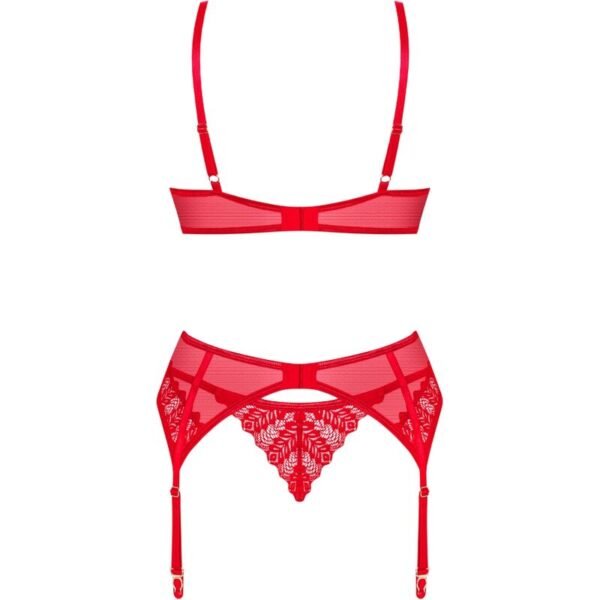 OBSESSIVE - INGRIDIA SET DOS PIEZAS CROTCHLESS ROJO - Imagen 6