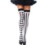 Calcetines altos arlequin negro/blanco