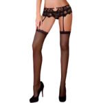 mandirin lc 90529 panty + liguero negro