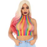 Top de rejilla multicolor