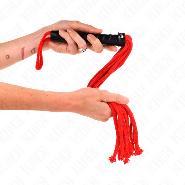 Látigo de cuerda rojo 56 cm - Imagen 4