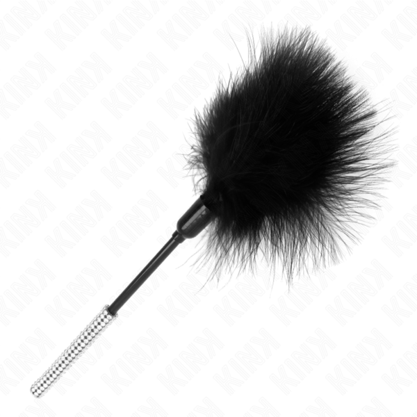 Plumas para cosquillas con mango de diamantes de imitación 27 cm - Imagen 2