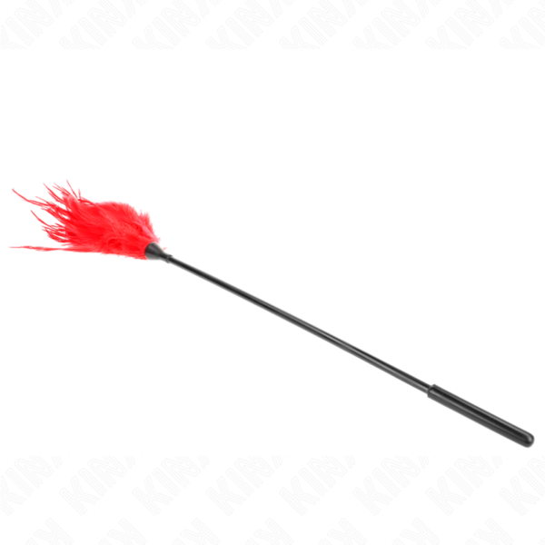 Plumas múltiples para cosquillas rojo 45 cm - Imagen 2
