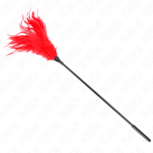 Plumas múltiples para cosquillas rojo 45 cm