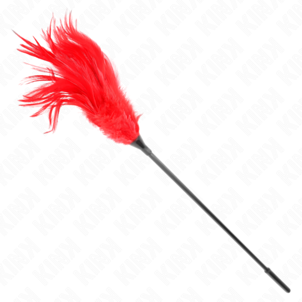 Plumas múltiples para cosquillas rojo 45 cm - Imagen 3