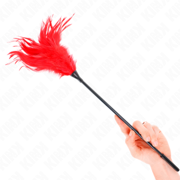 Plumas múltiples para cosquillas rojo 45 cm - Imagen 4