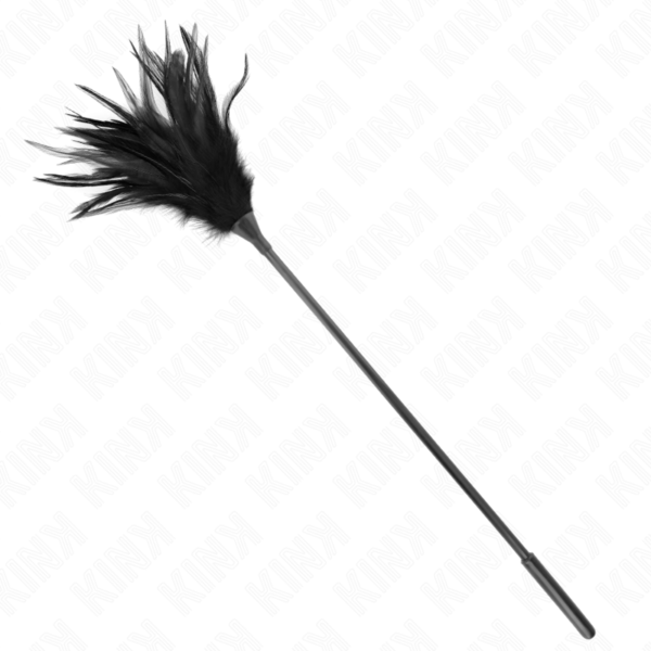 Plumas múltiples para cosquillas negro 45 cm