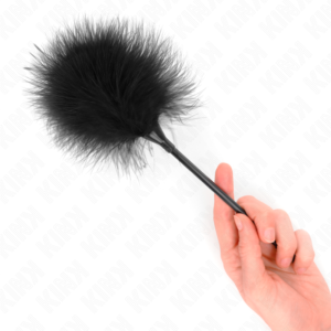 Plumas para cosquillas negro usado para el kit bondage 27 cm