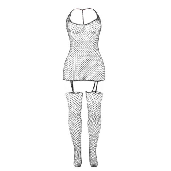 951955 Bodystocking de rejilla brillante talla única - Imagen 5