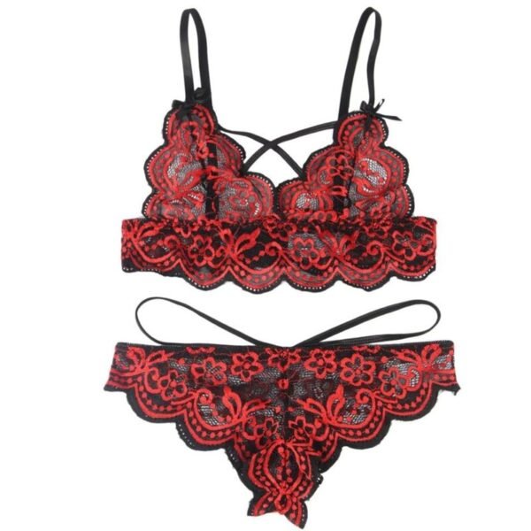 Set dos piezas top y panties encaje - Imagen 5
