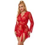 953782 camisón de encaje + tanga rojo