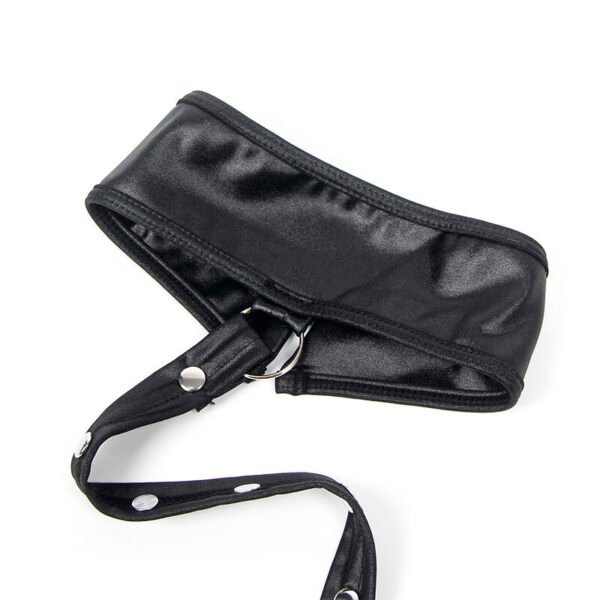 Mod - 954406 vestido bondage de cuero negro - Imagen 8