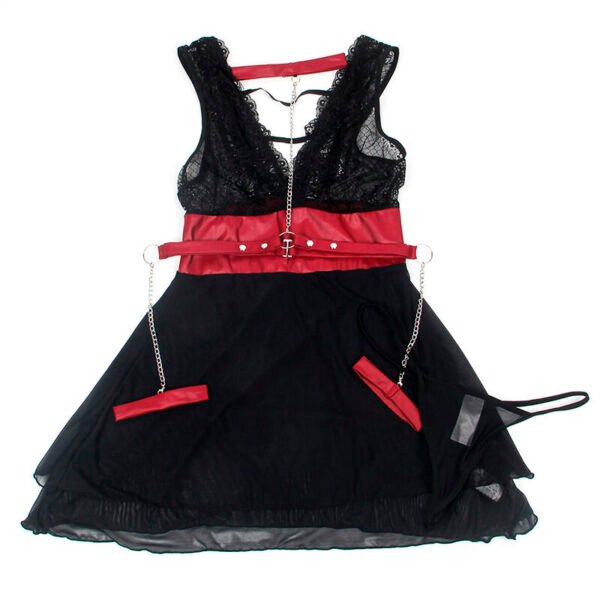 Mod - 954437 vestido bondage de encaje negro - Imagen 7