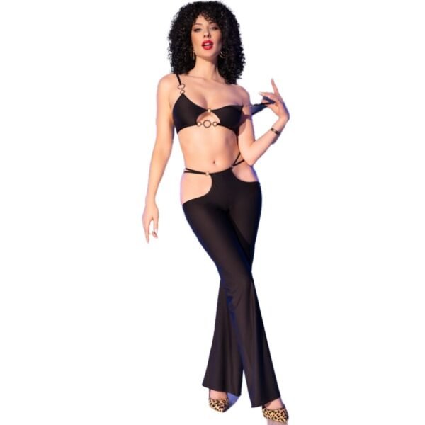 Cr 4851 Set Top negro y leggins con complementos - Imagen 3