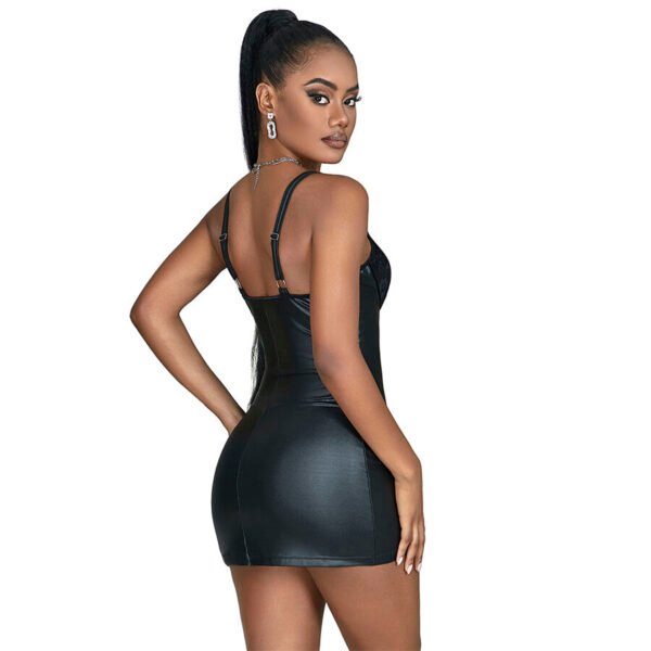 957568 Vestido de cuero con cremallera - Imagen 4