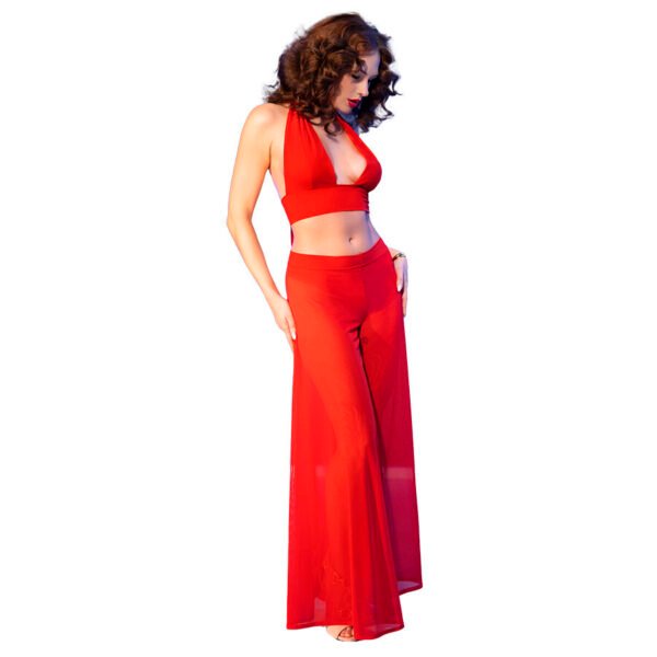 cr  4857 Set top y pantalones rojo talla s - Imagen 3
