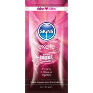 Lubricante base agua SKINS Excite monodosis 5 ml