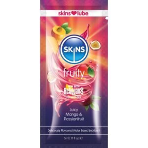 Lubricante base agua SKINS Frutal mango y maracuyá monodosis 5 ml