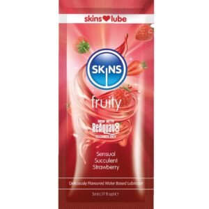 Lubricante base agua SKINS Frutal fresa monodosis 5 ml